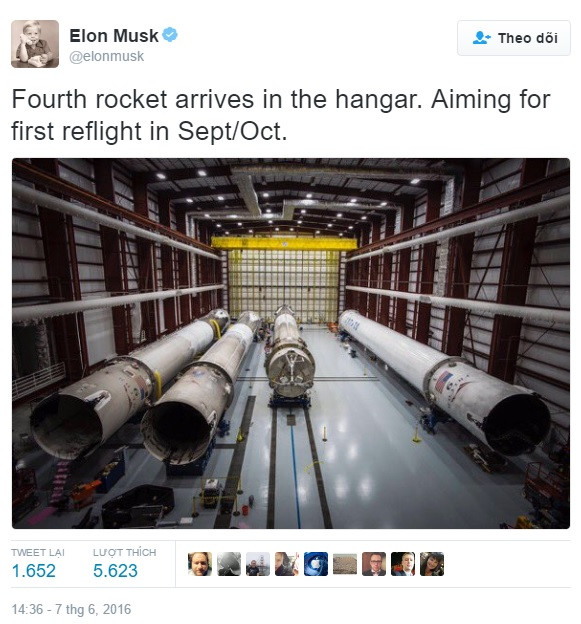 Lần đầu tiên trong lịch sử, SpaceX chuẩn bị phóng tên lửa đã qua sử dụng