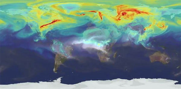 NASA trình diễn mô hình khí nhà kính CO2