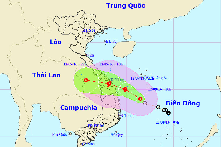 Nhiều tỉnh miền Trung ứng phó áp thấp nhiệt đới