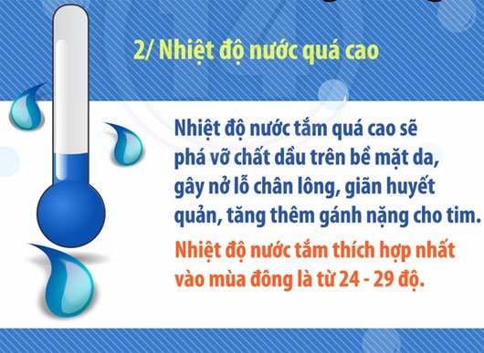 Những sai lầm nhất định phải tránh khi tắm vào mùa đông