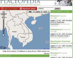 Placeopedia - chỉ dẫn địa lý tích hợp từ Google và Wikipedia