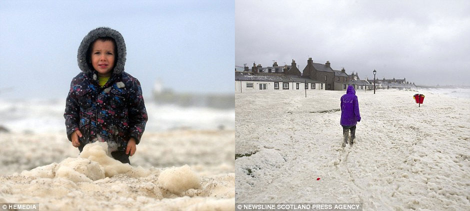 Scotland chìm trong bão bọt biển