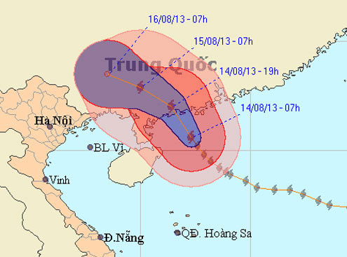 Siêu bão Utor vào Trung Quốc