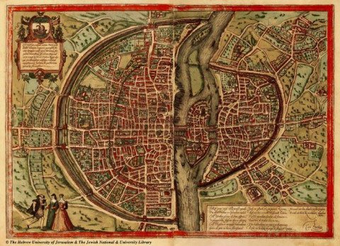 So sánh bản đồ thế kỷ 16 và bản đồ vệ tinh ngày nay