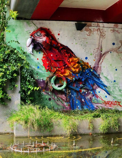 Street art: Ý tưởng tái sử dụng rác thú vị