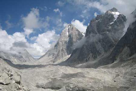 Sự tồn tại của các sông băng trong dãy Himalaya