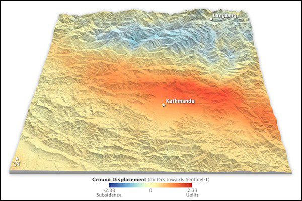 Trái đất “cựa quậy” dưới ảnh hưởng của siêu động đất ở Nepal