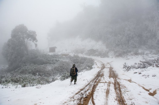 Tuyết dày 20cm lần đầu xuất hiện tại Nghệ An
