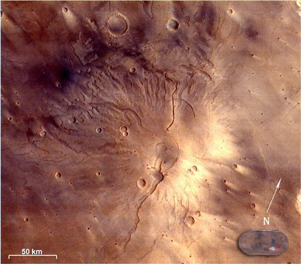 Vệ tinh Ấn Độ chụp được ảnh hẻm núi lớn nhất trong Hệ mặt trời trên sao Hỏa