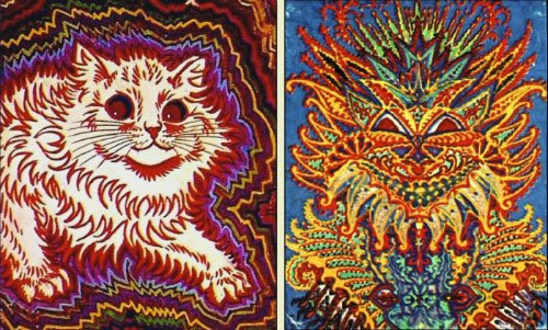 Chứng tâm thần phân liệt của họa sĩ Louis Wain qua tranh vẽ mèo