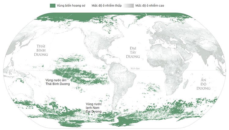 Đại dương mênh mông nhưng hầu hết diện tích đã bị con người xâm lược