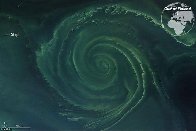 NASA phát hiện vòng xoáy tử thần khổng lồ trên biển Baltic