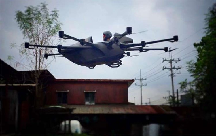 Nhà phát minh Philippines thử nghiệm xe bay lai drone