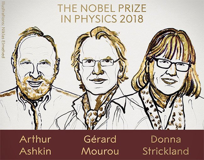 Phát minh về laser đoạt giải Nobel Vật lý 2018