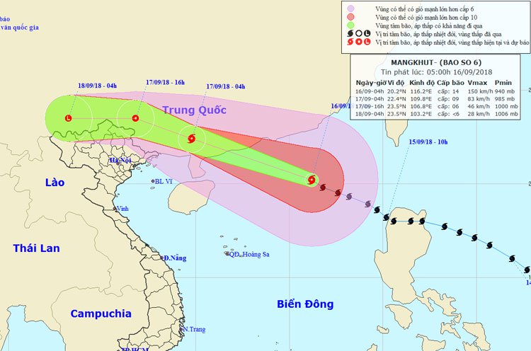 Siêu bão Mangkhut hạ 2 cấp sau khi càn quét Philippines, tiến nhanh hơn vào biển Đông