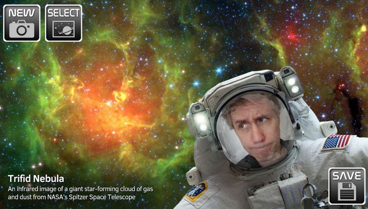 Trải nghiệm cảm giác chụp ảnh selfie ngoài vũ trụ cùng ứng dụng của NASA