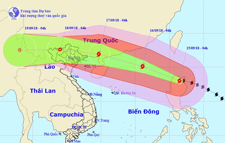 Trưa nay siêu bão Mangkhut nhiều khả năng đi vào biển Đông