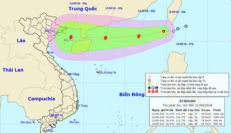 Xuất hiện áp thấp nhiệt đới trên biển Đông, có khả năng mạnh lên thành bão
