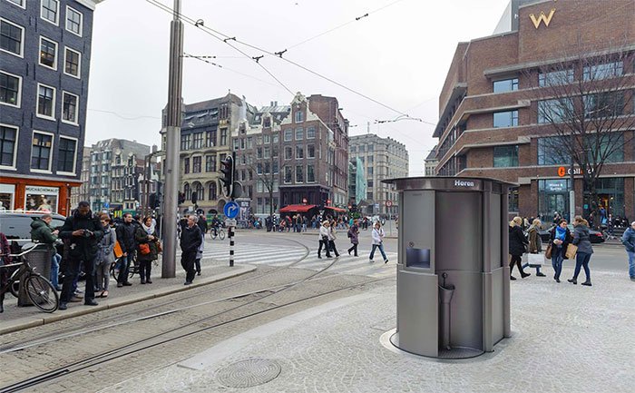 Ý tưởng nhà vệ sinh công cộng dạng pop-up ở Hà Lan