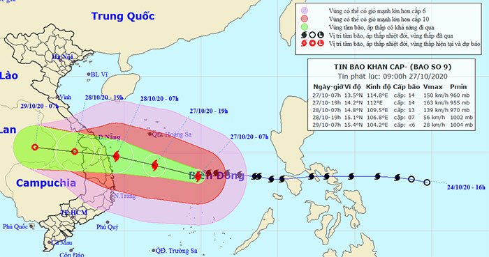 3 điểm đặc biệt lưu ý về bão số 9 - bão Molave