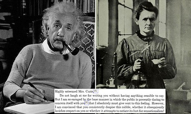 Albert Einstein đã viết những gì trong bức thư gửi Marie Curie vào năm 1911?