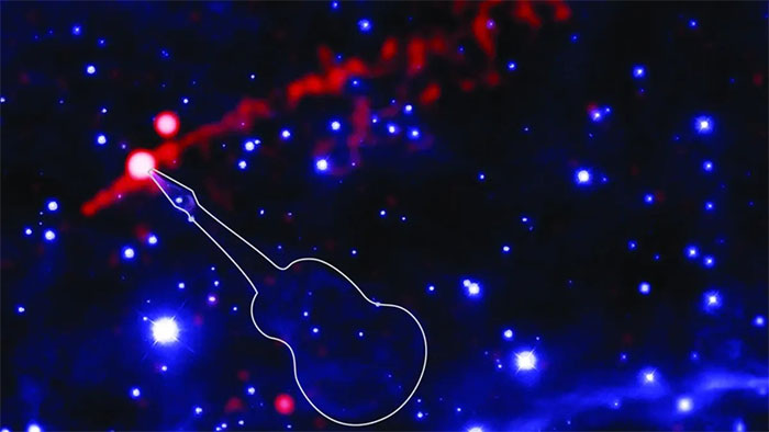 Ảnh độc từ NASA: Cấu trúc lạ hình đàn guitar đang phun lửa