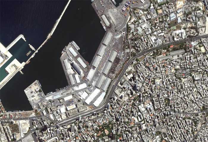 Ảnh vệ tinh cảng Beirut trước và sau vụ nổ thảm khốc ở Lebanon
