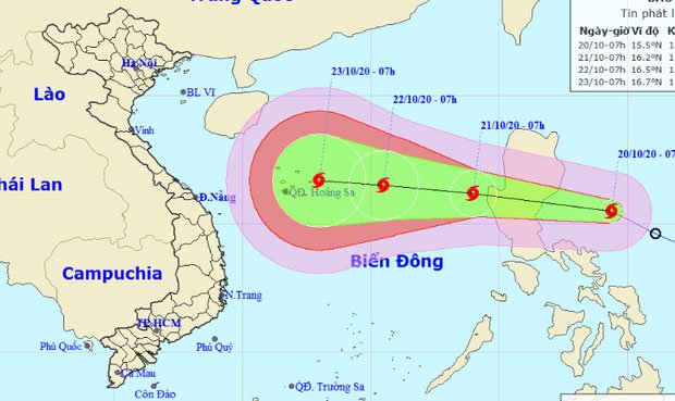 Áp thấp nhiệt đới mạnh lên thành bão số 8, có lúc giật cấp 14 hướng và vào miền Trung