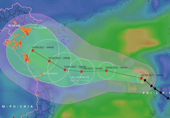 Bão Conson với sức gió mạnh cấp 9 tiến vào Biển Đông