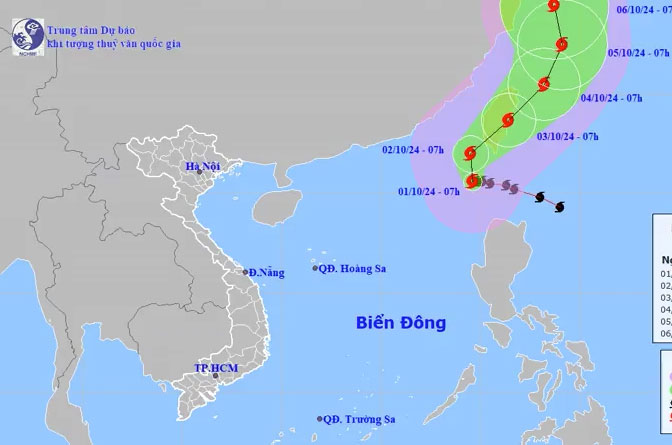 Bão Krathon đi vào Biển Đông, mạnh thành siêu bão