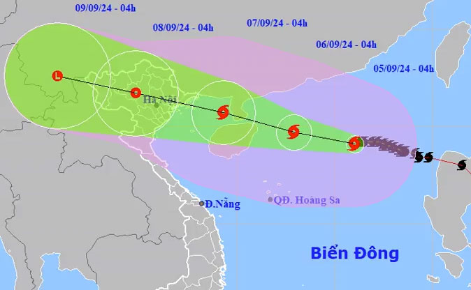 Bão số 3 (Yagi) đã mạnh lên cấp 15, khả năng lên cấp siêu bão trong hôm nay