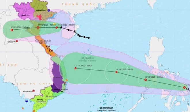 Bão số 7 hướng vào Thái Bình - Nghệ An