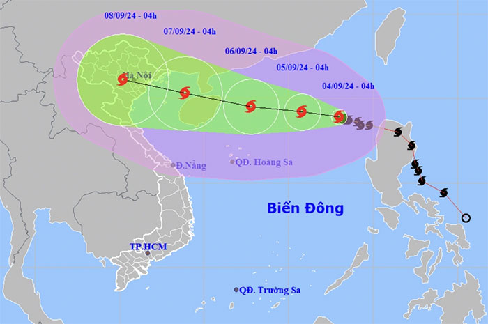 Bão Yagi đang tăng tốc, là một trong những cơn bão mạnh nhất 2024