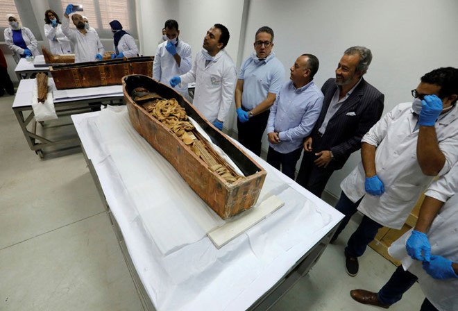 Bên trong quan tài xác ướp 3.400 năm tuổi vừa mở ở Ai Cập