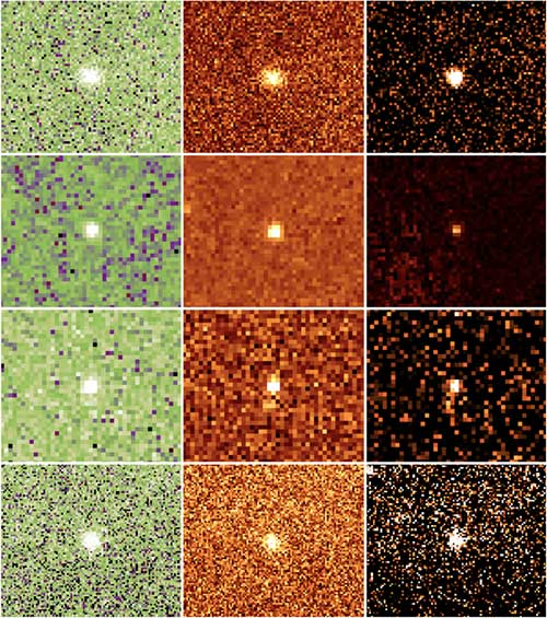 Bốn đài thiên văn chụp được 18 vật thể đỏ bí ẩn