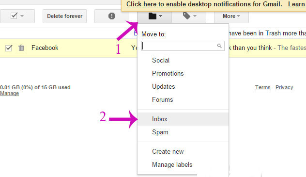 Cách phục hồi thư Gmail đã xóa chỉ trong 3 bước