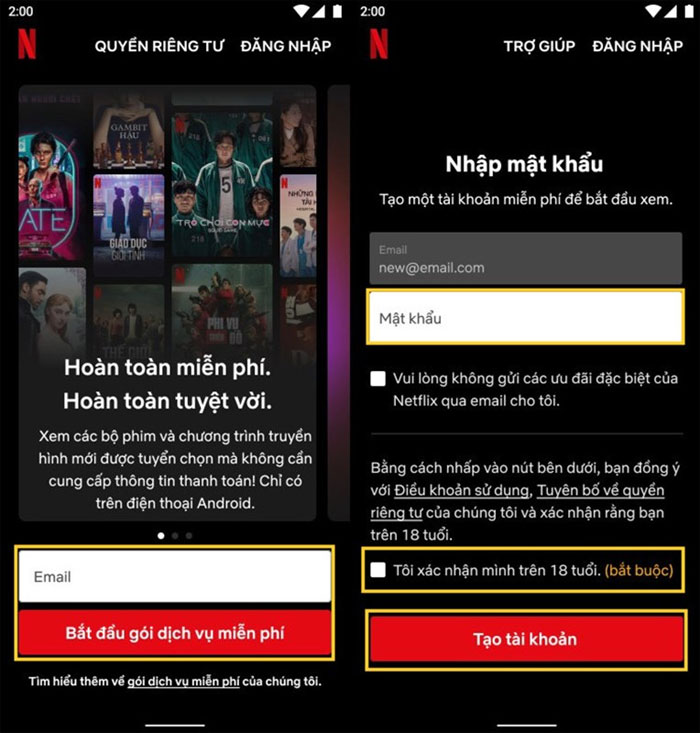 Cách xem Netflix miễn phí trên điện thoại Android