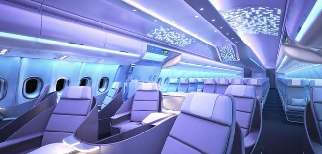 Cận cảnh dàn nội thất siêu hiện đại sắp được trang bị cho các máy bay của Airbus trong tương lai