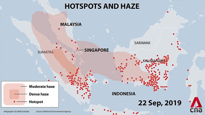 Cháy rừng Indonesia đang phủ đen bầu trời các nước Đông Nam Á