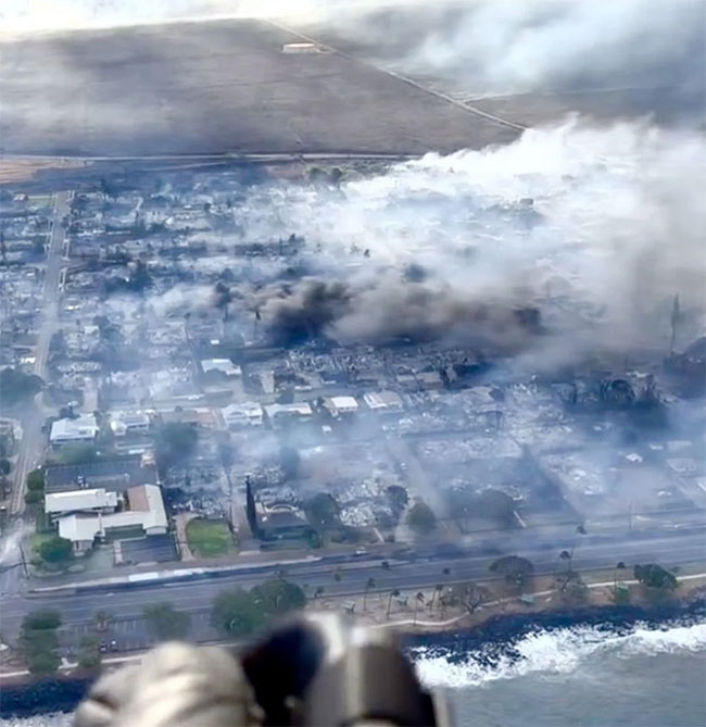 Chùm ảnh biển lửa tại thiên đường Hawaii khiến 270 tòa nhà bị thiêu rụi, 53 người chết