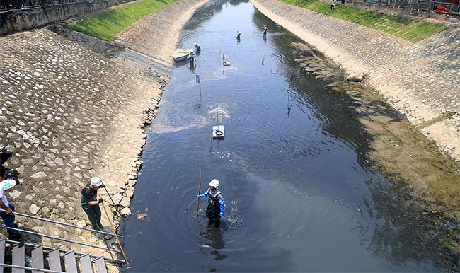 Chuyên gia Nhật tính kế không để nước cuốn trôi kết quả sông Tô Lịch