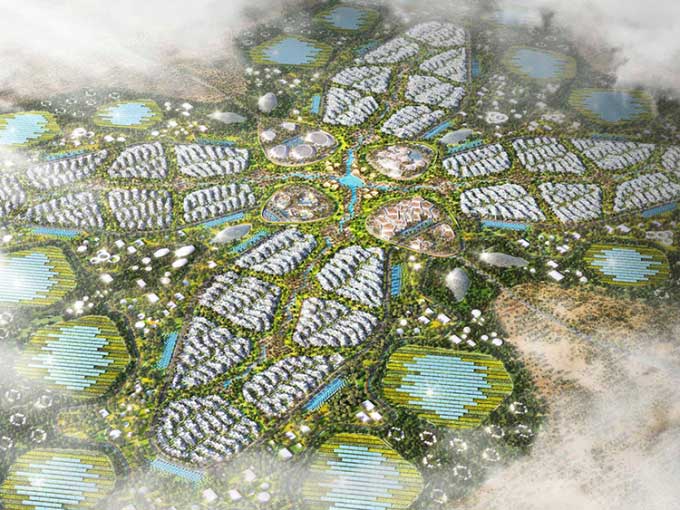 Concept thành phố đi bộ không carbon cho 100.000 dân
