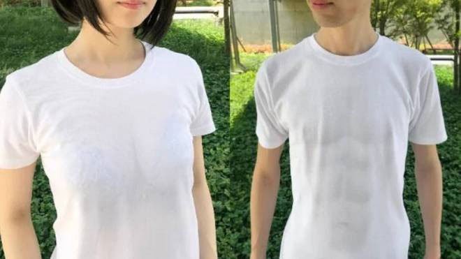 Công ty Nhật Bản phát minh ra loại áo phông đánh lừa thị giác, mặc lên là có body 6 múi