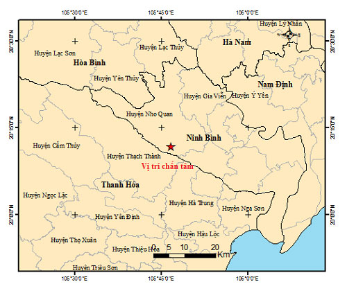 Đới đứt gãy sông Đà gây động đất ở Ninh Bình