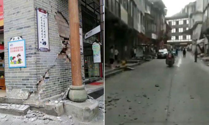 Động đất kép ở Tứ Xuyên, Trung Quốc, làm 4 người chết và 14 người bị thương