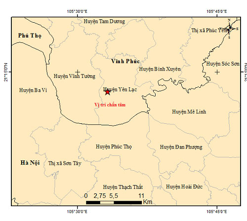 Động đất liên tiếp xảy ra tại Vĩnh Phúc, Lai Châu, Điện Biên