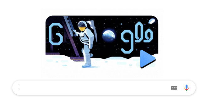 Doodle Google kỉ niệm 50 năm ngày đặt chân lên Mặt trăng