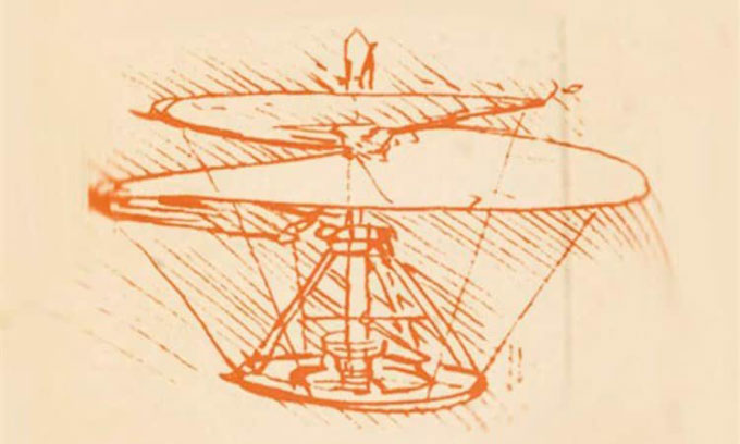 Drone làm theo thiết kế 530 năm trước của Leonardo da Vinci