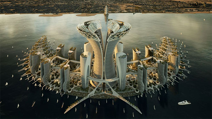 Dự án xây đảo y tế hình lưỡi liềm ở Dubai