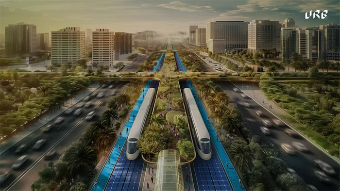 Dự án xây xa lộ 64km xanh nhất thế giới của UAE